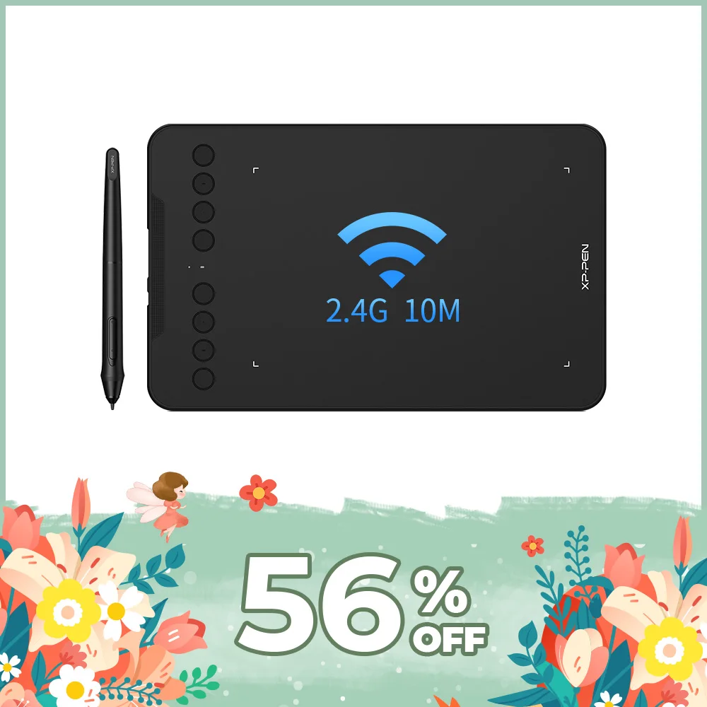Xp-caneta Deco Mini 7w Polegada Desenho sem Fio Tablet Gráficos com Tilt Electronics 8192 Suporte Windows Mac Android Arte