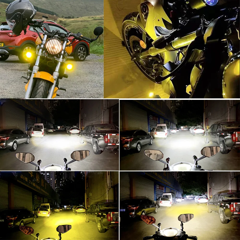 Additional Motorcycle Led Headlights Long Range Led Motorcycle