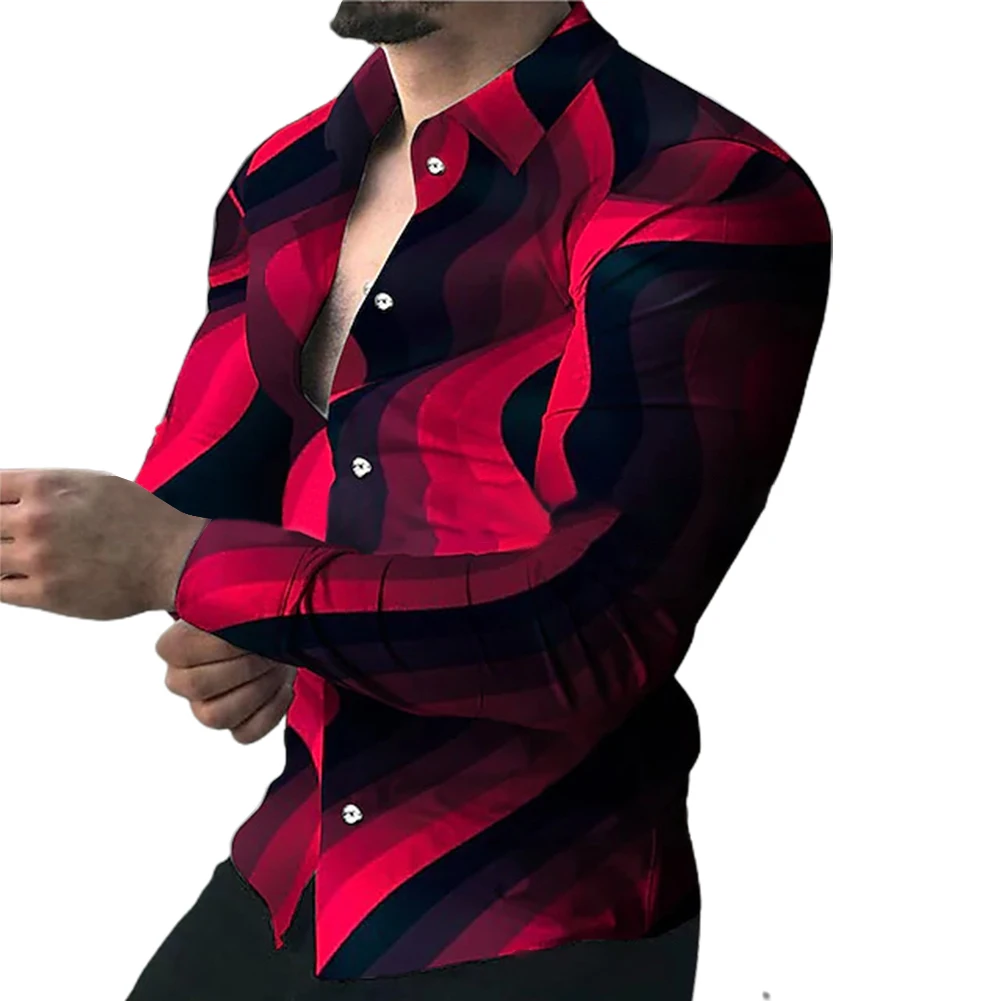 

Мужская дышащая рубашка с длинным рукавом, Размеры M ~ 2XL