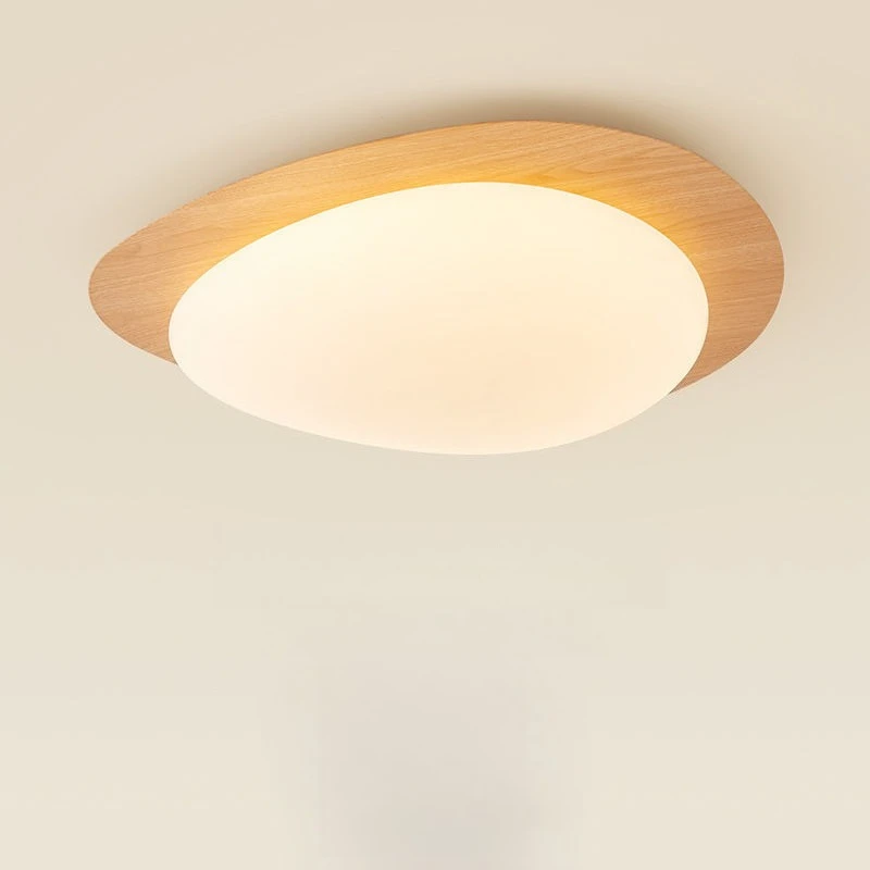 Plafoniera Vintage Ferro e Acrilico — Forma Ciottoli Noce — vista 6