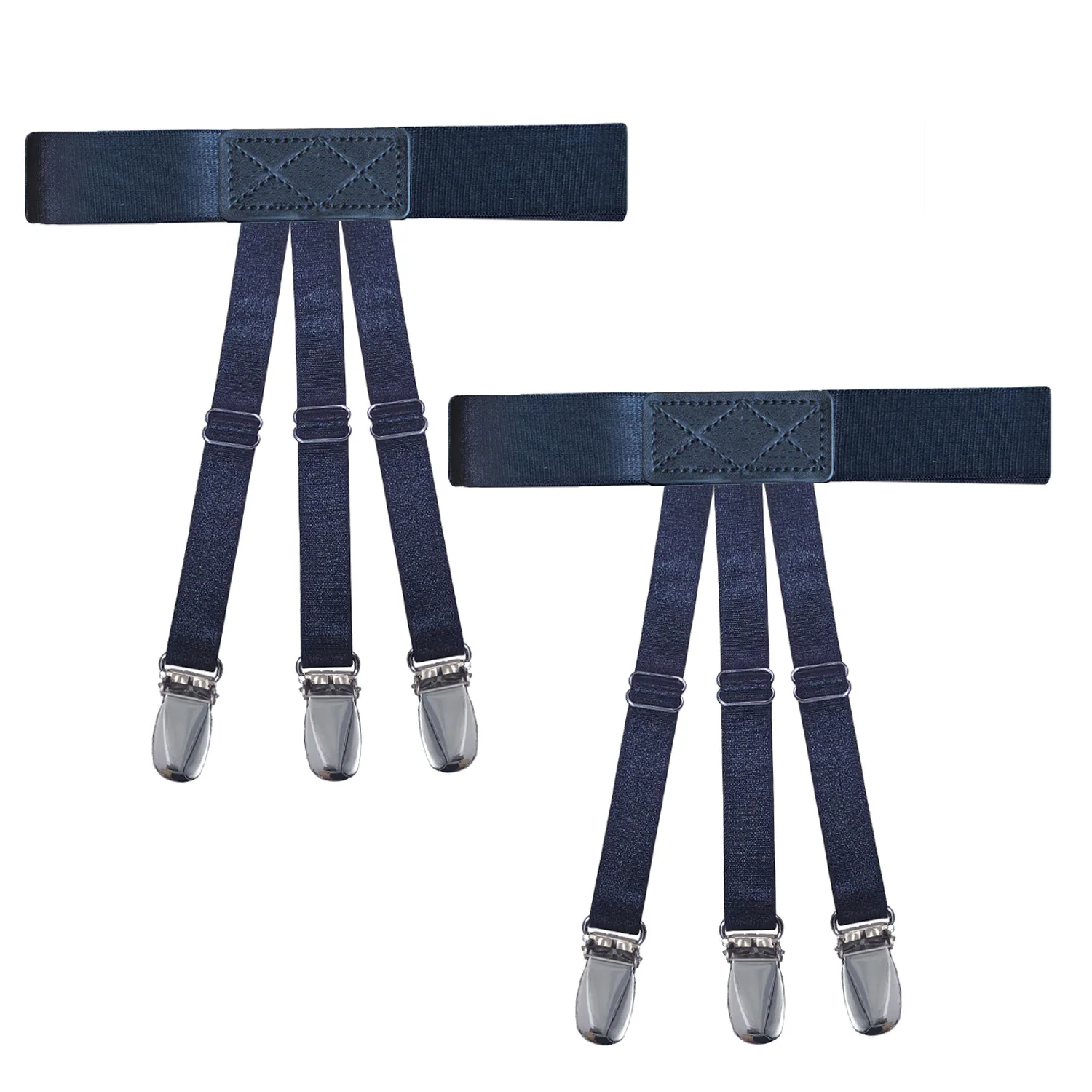 

1 Pair Adjustable Shirt Stay Straps Business Men Shirt Holder Elastic Garter Belt Suspender Locking Clamps Leg Braces