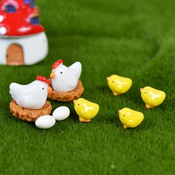 Little Chicken Family Chick Decoration Cute Multicolor Weather-resistant Durable Resin Ornaments Trellises Gardening Props
