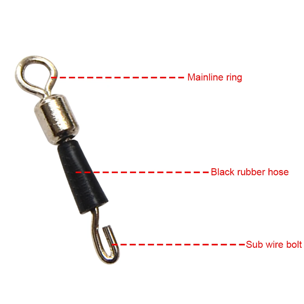 50pcs/lot Ball Bearing Swivel Solid Rings Fishing Connector Ocean Boat  Fishing Hooks Quick Fast Link Connector pesca tackle