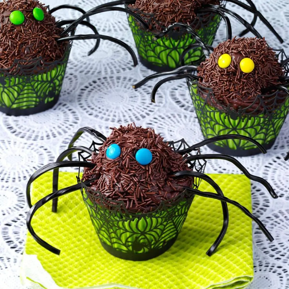 24 Stück Halloween Cupcake Wrapper, Spider Web Cupcake Wrapper, Halloween Party Dekorationen Zubehör – Detail 5