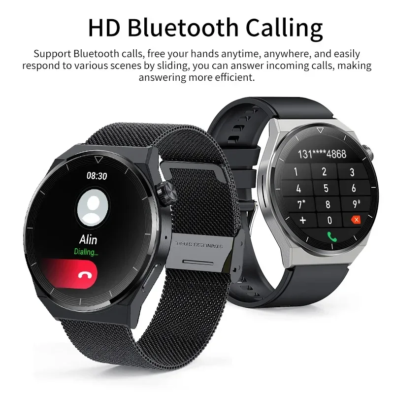 

HK46 IP68 Waterproof Smart Watch Bluetooth Call Music Smartwatch Heart Rate Blood Oxygen Sleep Monitoring Sport Watch