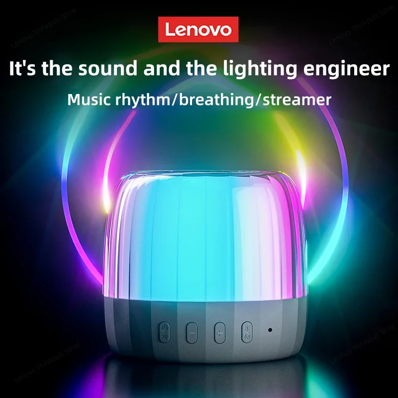 Choice Lenovo K3 Plus Wireless Bluetooth Speaker Portable Music Player Cool RGB SoundBox Low Latency HiFi Stereo Loudspeaker