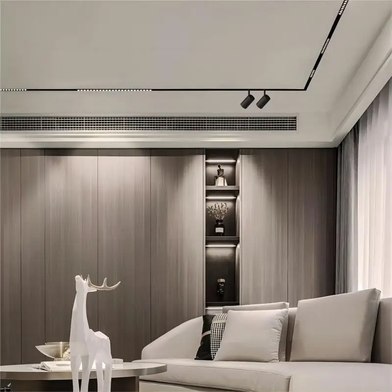 Magnetic Track System Rail Series Ceiling Embedded Plastering Surface Mounted Hanging Aluminum 48V Safe Working for Led Lights 5