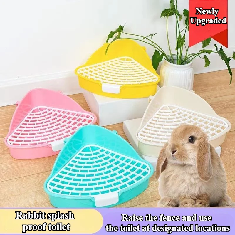 Newly Upgraded High-capacity Non Card Urine Triangle Toilet Mini Urine Basin for Small Pets Dragon Cat Rabbit Toilet Feces Basin pet urine bowl