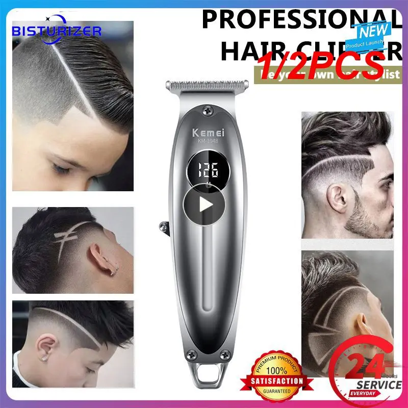 

1/2PCS Kemei Professional Hair Cutting Machine Electric Shaver for Men USB Clipper Rechargeable Haircut Cordless Trimmer Beard