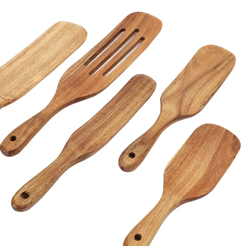 5 Styles Cooking Shovel Pizza Dim Sum Salad Mixing Shovel Wooden Shovel Spoon Set Wooden Utensils Kitchen Tableware Tools