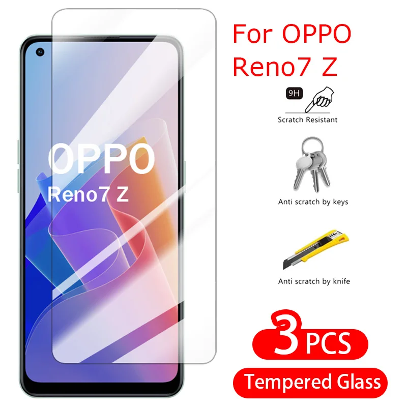 

Для Oppo Reno7 Z полное покрытие закаленное стекло Защита для экрана прозрачная HD пленка для экрана Высокая твердость Передняя пленка 3 шт. для OPPO Reno7Z