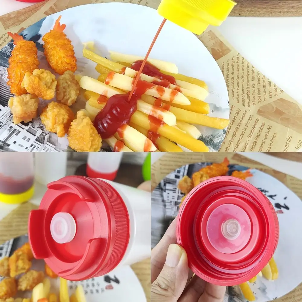 Sauce Squeeze Bottles Double Head Sauce Bottles 16oz 20oz 24oz Plastic Squeeze Bottles Big Capacity Portable Tomato Catchup Dispenser Picnic Cooker