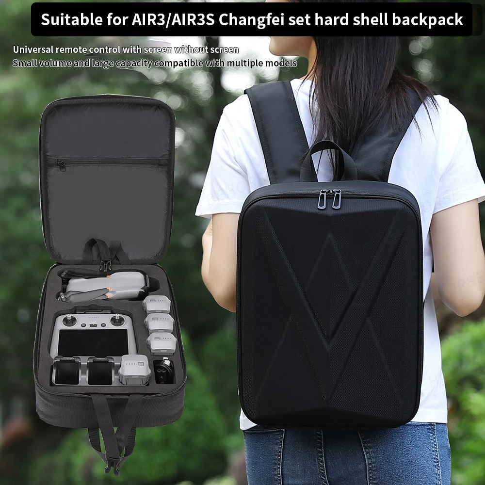 DJI Air 3/Air 3S/RC 2/N3용 하드 백팩 보관 케이스 숄더백 DJI Air 3/Air 3S 액세서리용 휴대용 핸드백