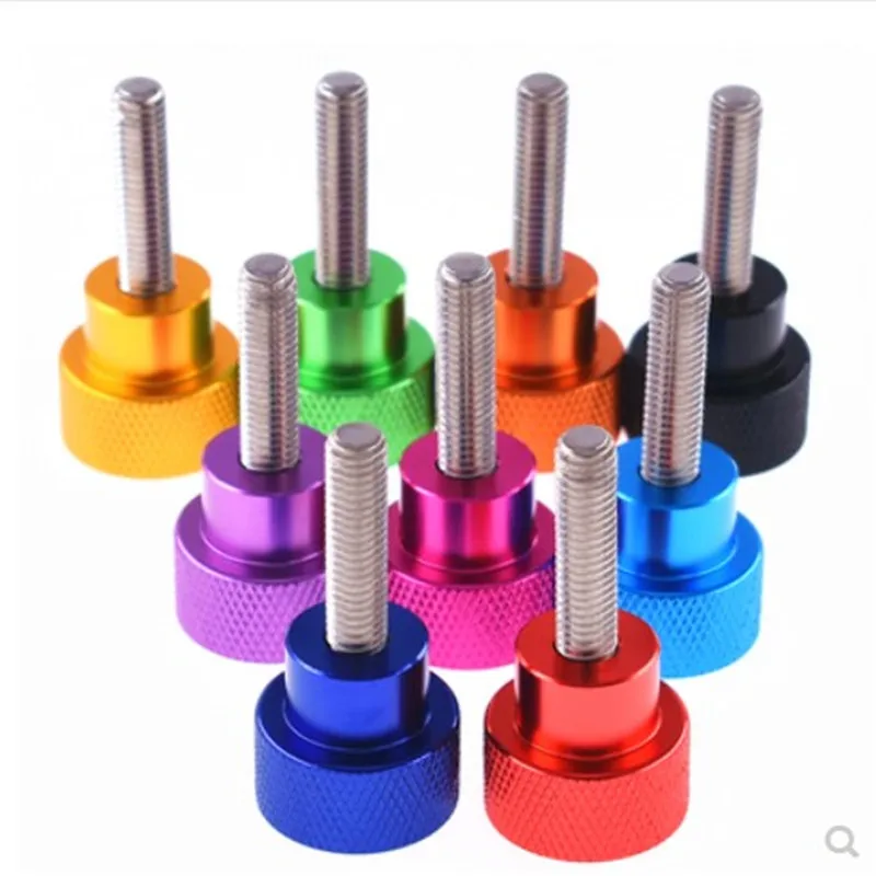 Hand Tighten Thumbscrew 2PCS Aluminum Thumb Screw M3 M4 m5 m6 Aluminum Knurled Head staniless steel thread Hand tighten Thumb Screws Bolts
