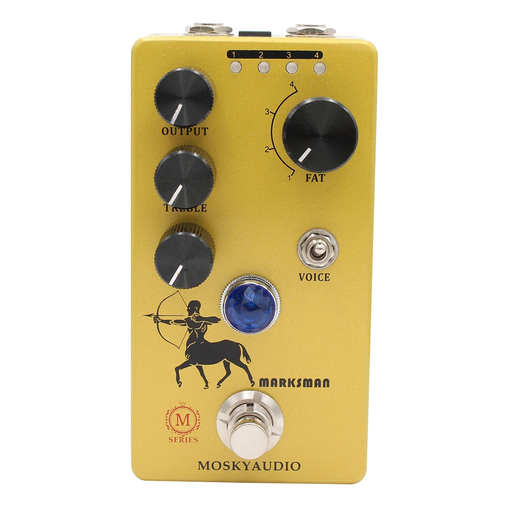 

MOSKY MARKSMAN Guitar Pedal High Gain Distortion Overdrive Electric Guitar Effects 3 Controls 4 Modes for Guitar Bass