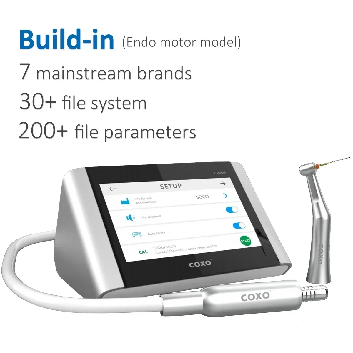 

COXO C-Puma Master Electric Endo Function, Switzerland Dual Use Tech Brushless Motor, LED Light 1:5 Gear Ratio Contra Angle