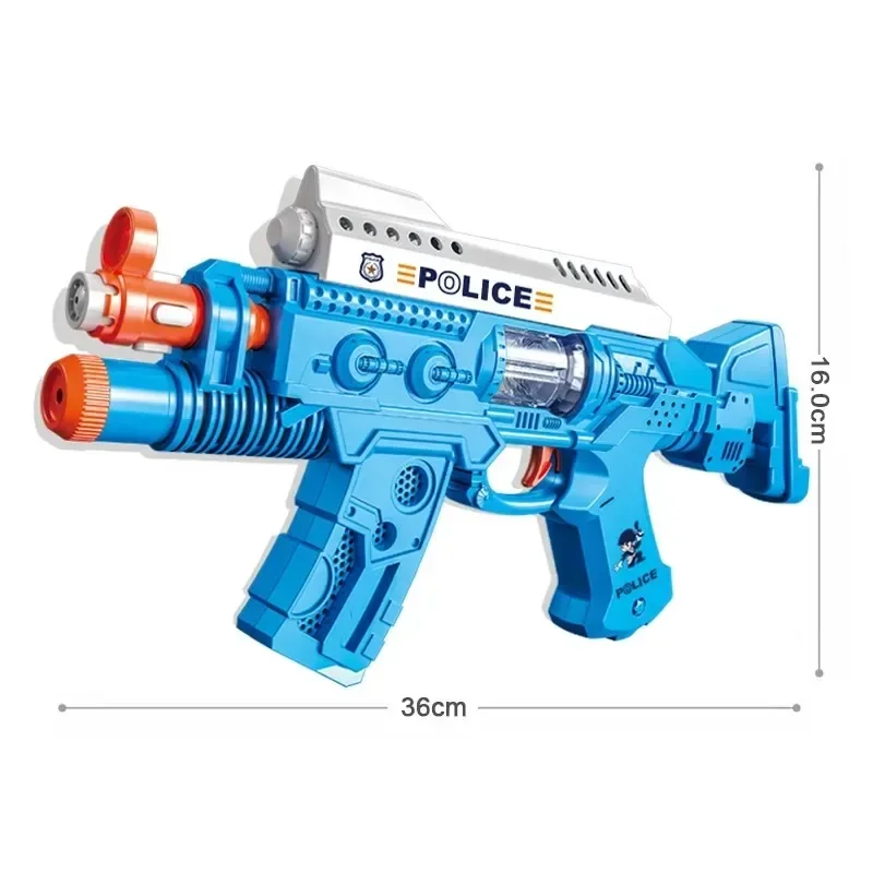 Sounding Flashing Non-firing Gun Model Children Prank Funny Fake Gun Submachine Gun Police Role Play Prop Kids Birthday Gifts 5