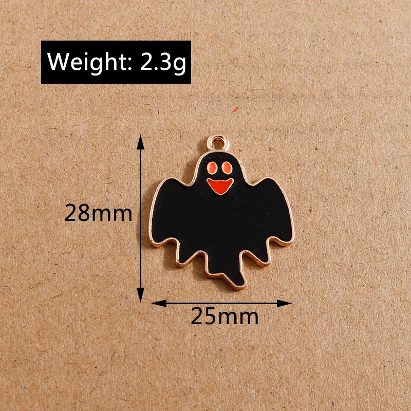 10cps niedlichen Halloween Ghost Charms Kürbis Fledermaus Anhänger für die Herstellung von Ohrringen Halskette DIY Halloween Geschenke Schmuck Zubehör – Detail 33