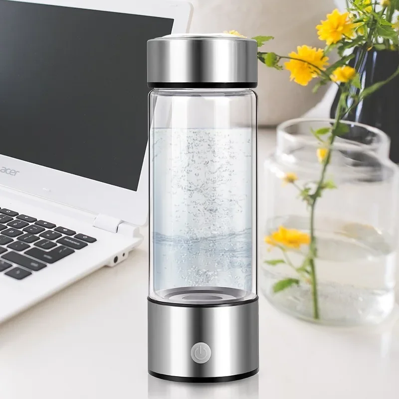 

420ml Hydrogen Generator Water Cup Filter Ionizer Maker USB Hydrogen-Rich Water Portable Super Antioxidants ORP Hydrogen Bottle