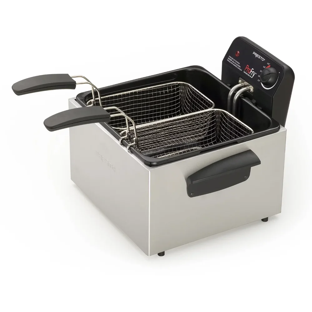 

Stainless Steel Dual Basket Pro Fry™ Immersion Element Deep Fryer 05466