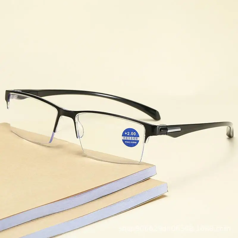 AntiBlueLightReadingGlassesMenFashionBusinessPrescriptionEyeglassesHighDefinition