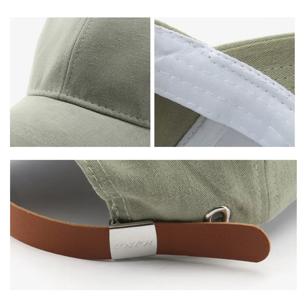 Nowe męskie i damskie czapki z daszkiem regulowane dorywczo bawełniane kapelusze przeciwsłoneczne unisex jednokolorowe czapki z daszkiem czapka męska czapka kobieta 2022_voghion.com