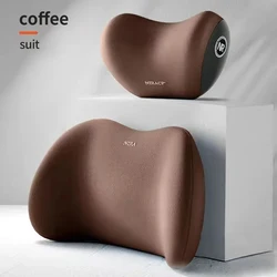 Ergonomic Car Seat Neck and Lumbar Support Cushion Set (1 brown set)