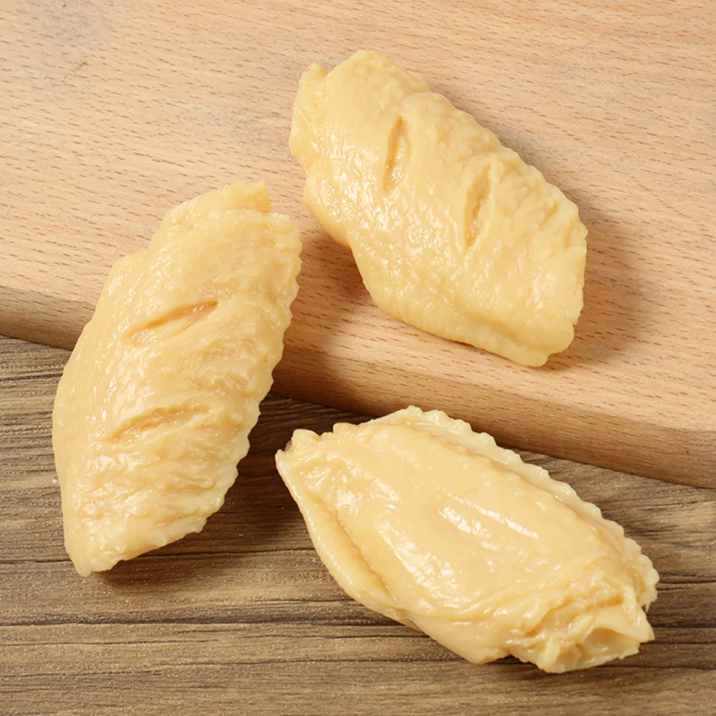 6 Pcs Simulated Chicken Wings Fake Food Decor Prop Model Adorable Imitated Artificial