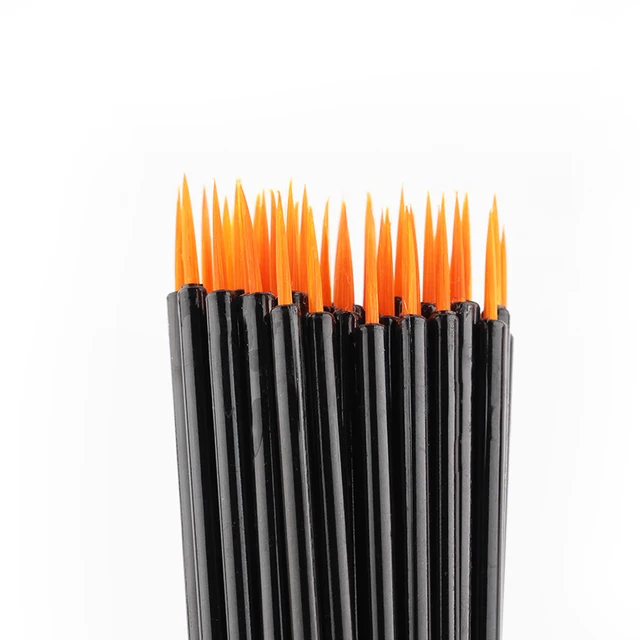 50 pcs Professional Eyeliner Brush Eye shadow Brushes Fine Point Eye Liner Pens brushs Eyelash Extension Cosmetic Brushes