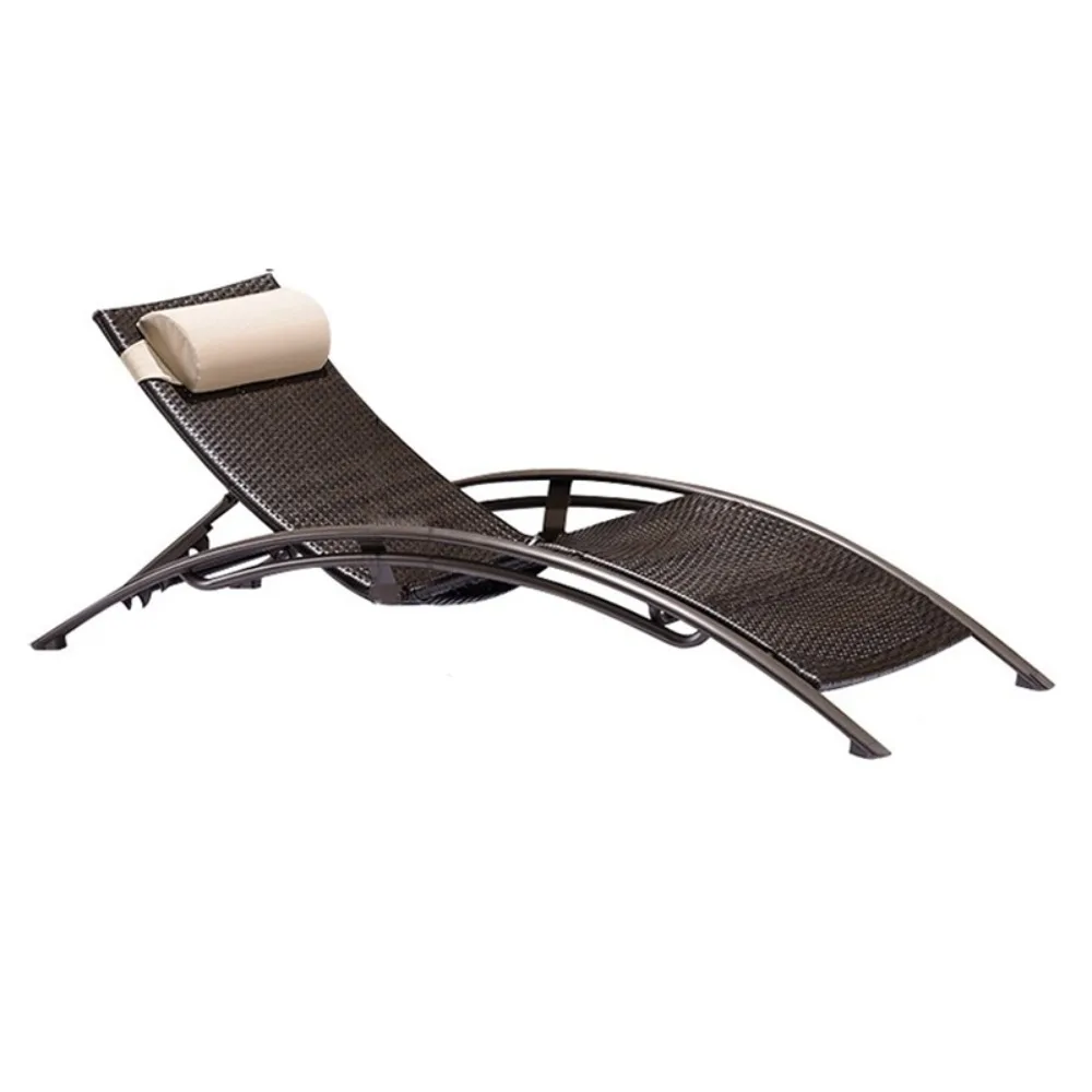 Lounge Chair Outdoor Waterproof Sun Protection Balcony Home Leisure Pool Chair, Bed in The Outdoor Courtyard Beach Chair