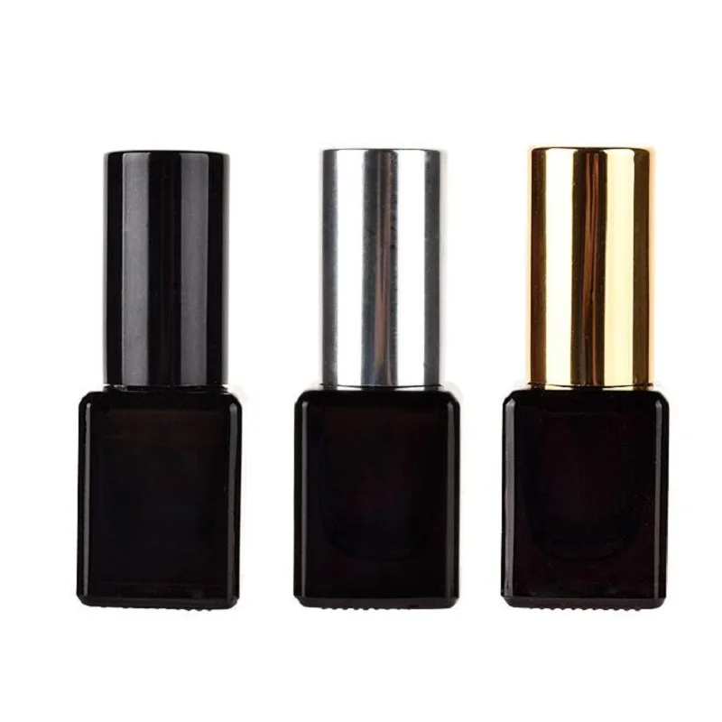 

20pcs Perfume Bottles 3ml 5ml Small Square Black Glass Mist Spray Refill Women Makeup Empty Atomizer Perfume Packaging Bottles
