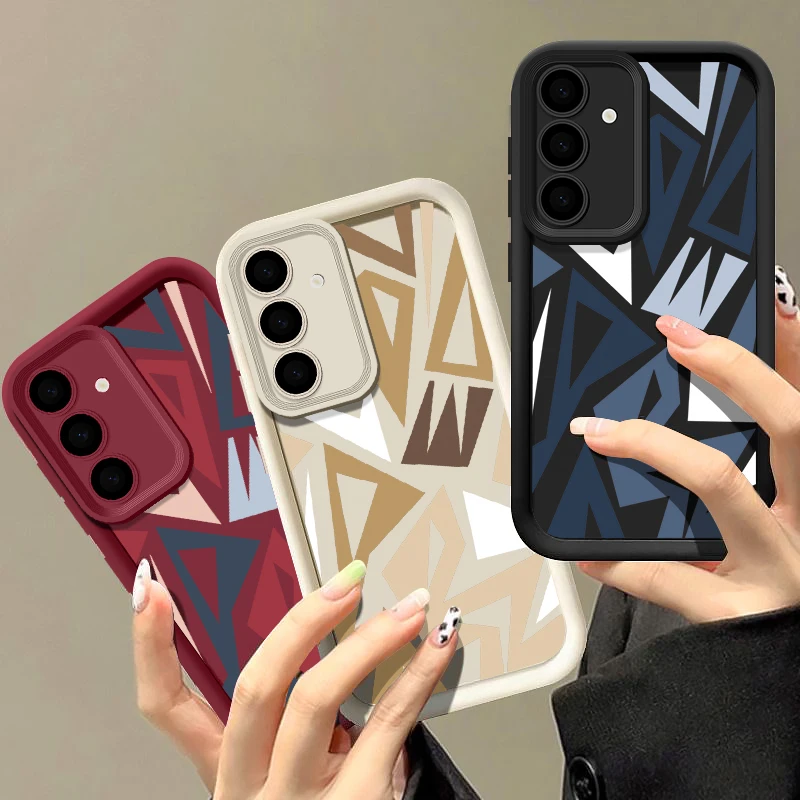 Splicing Geometric Design Phone Case