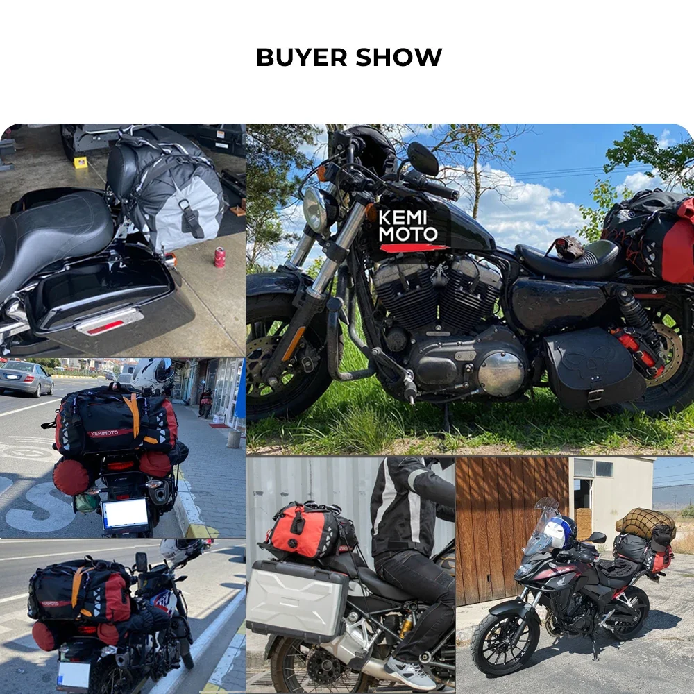 50L Motorcycle luggage Side Box Bag Side Case Waterproof