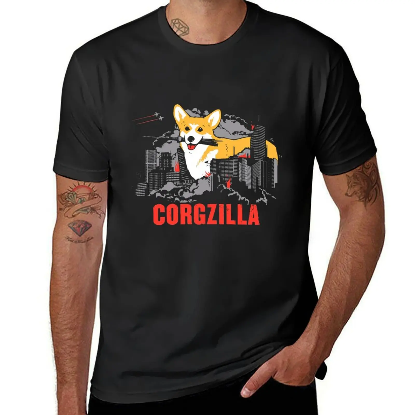 

CORGZILLA T-Shirt tees plain quick-drying Men's t-shirts