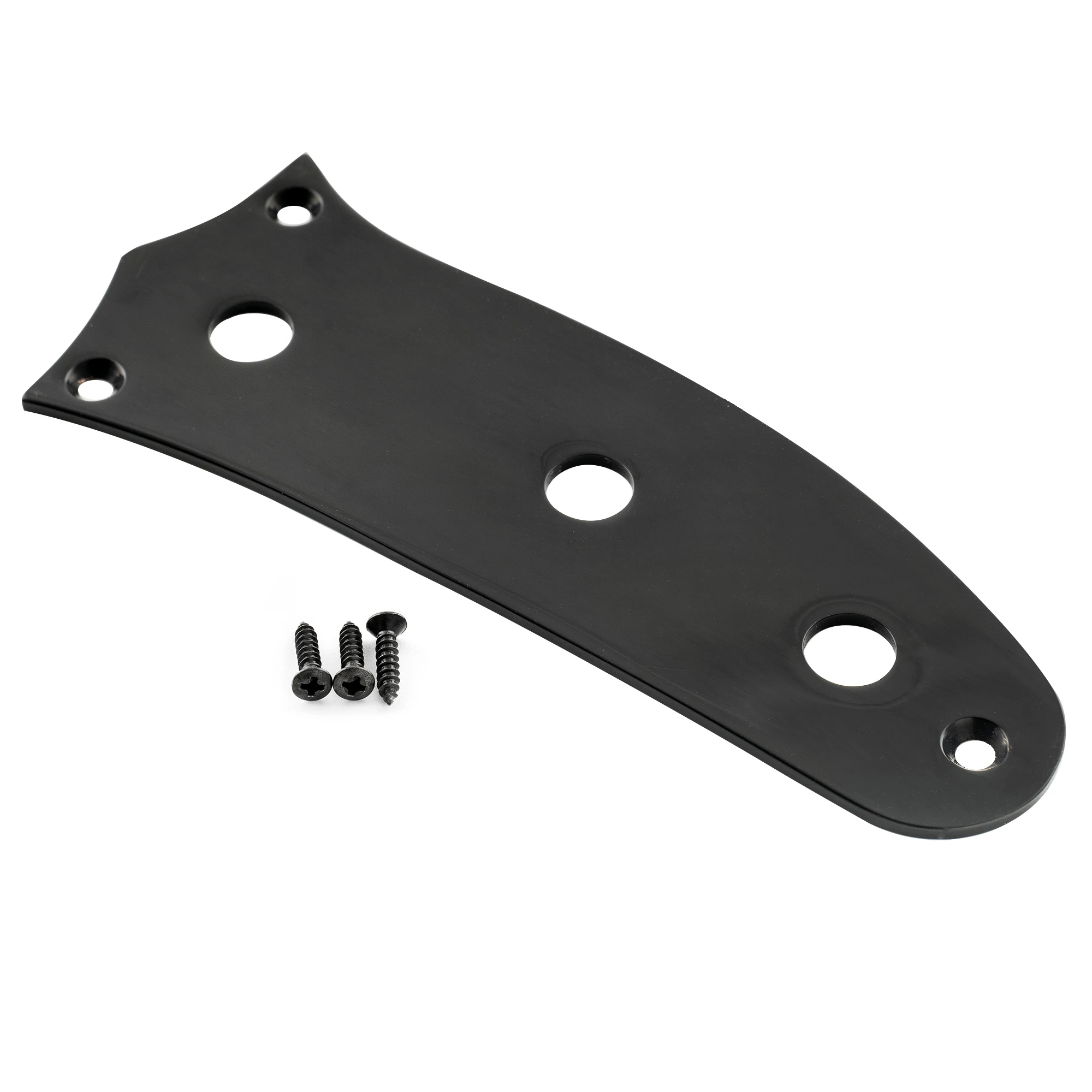 Music lily Pro Steel 3-Loch-Gitarren-Steuerplatte für E-Gitarre im Mustang-Stil