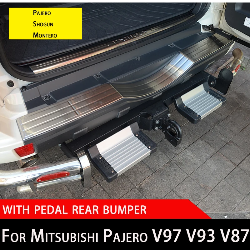 

With Pedal Rear Bumper For Mitsubishi Pajero Bumper Modification V97 V93 V87 V73 Pajero Accessories Rear Bumper Pedal