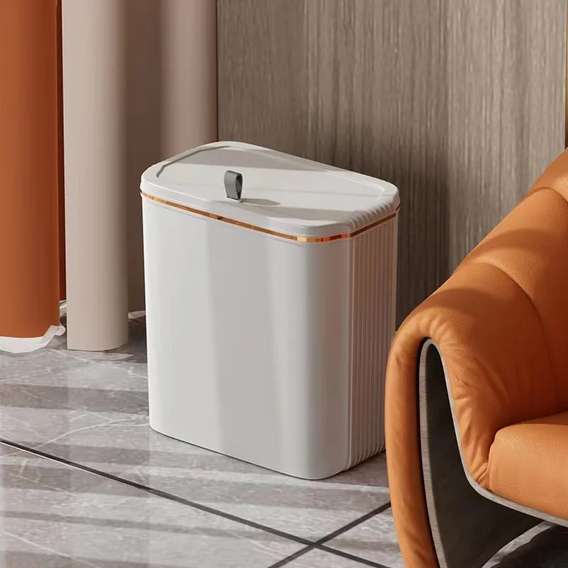 Pattumiera da cucina in plastica 9L con coperchio, da parete, bianco avorio, adatta per armadietti da cucina e camere da letto | Leroy Merlin