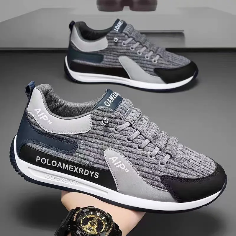 Men's Shoes 2024 New Style Velvet Core Trend Warm Casual Sports Men's Autumn Winter Luxury Slip-on Vulcanized Shoes for Men 2