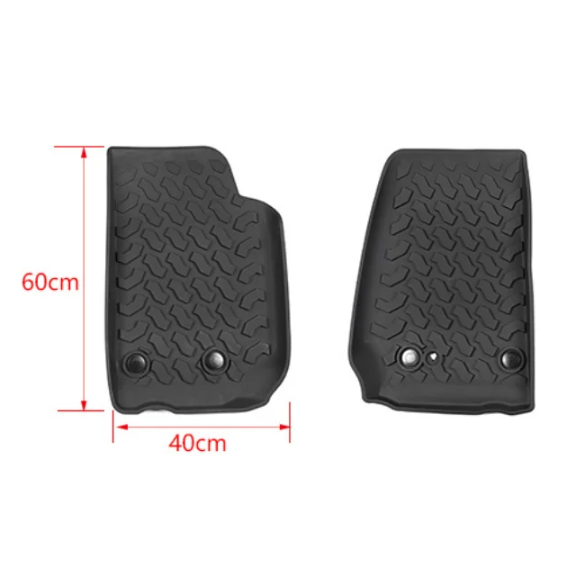 JIDIXIAN Rubber Car Non Slip Front Rear Row Foot Mats Pads Liner