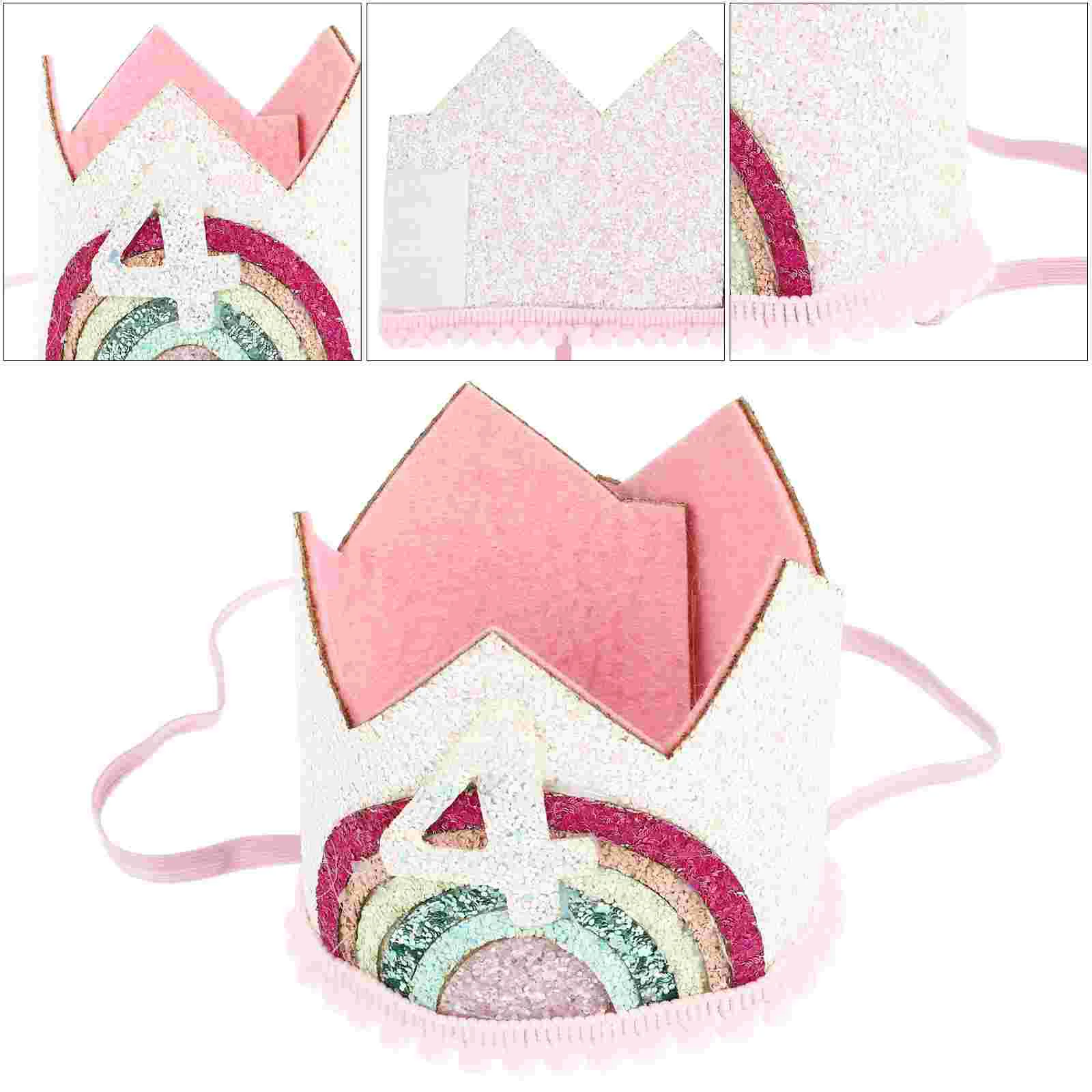 

Crown Lace Hair Band Toppers Birthday Hat Houseparty Kids Fabric Family Parties