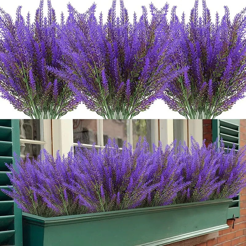 Artificial Flowers 5Pcs Lavender Fake Wedding Decor