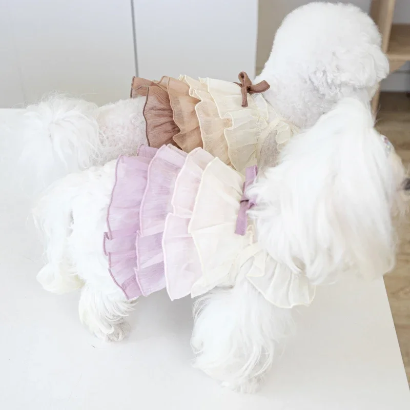 

Маленькая фотоюбка чихуахуа, Йорк, померанский Ших, Tzu, мальтский пудель, Бишон, шнаузер, одежда для домашних животных, летнее платье для собак XS