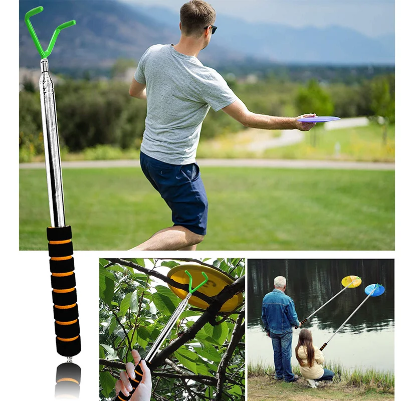 

2m Telescopic Golf Ball Pick-Up Retriever Picker Stainless Steel Automatic Portable Lock Scoop Golf Training Aids Accessories