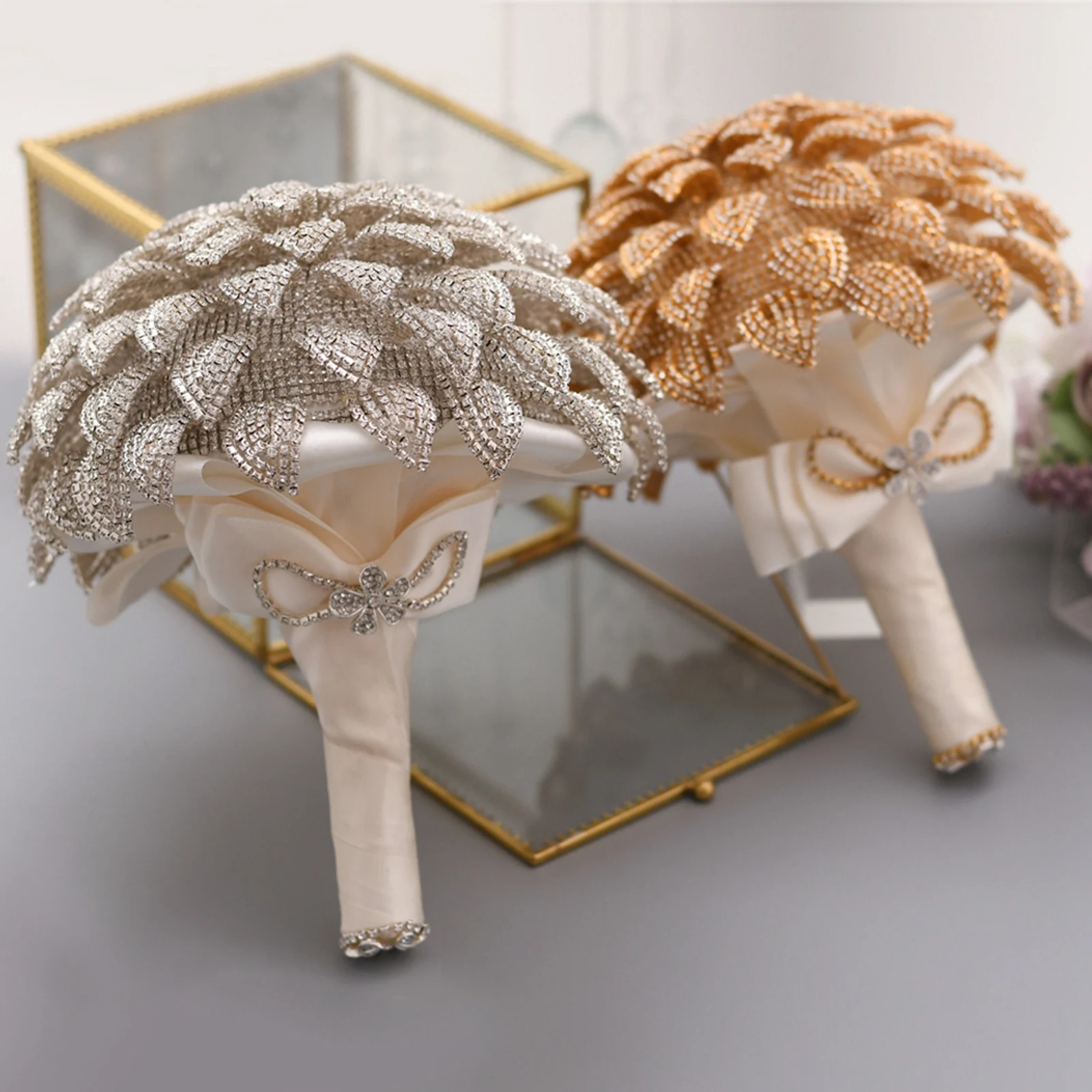 Pearl Bridal Wedding Bouquet Pearls Marriage Accessories Bridal Bouquets Pearls Brides Flower Bouquets for Wedding Decoration