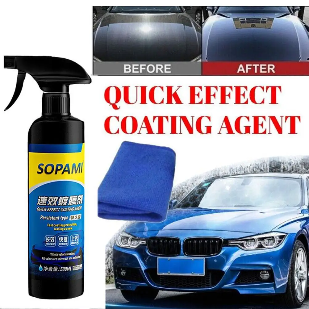 Sopami Car Coating Spray Nano Ceramic Quick Effect Car Coating Agent Spray Quick Coat Car Wax Polish Spray Protezione Per Auto