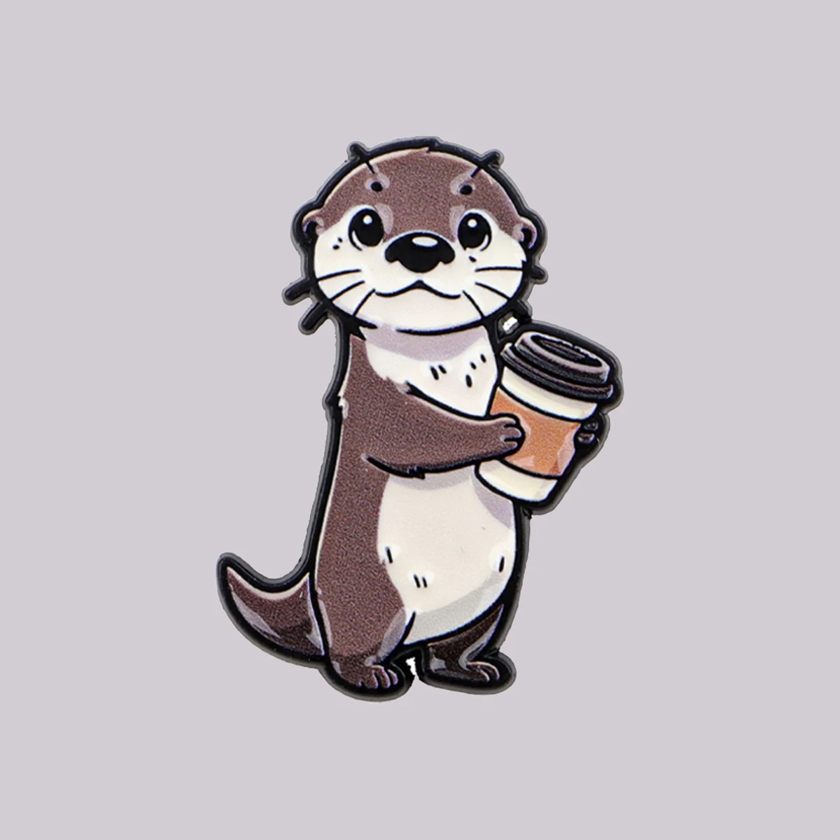 Charming Otter Enamel Pin - Adorable Accessory