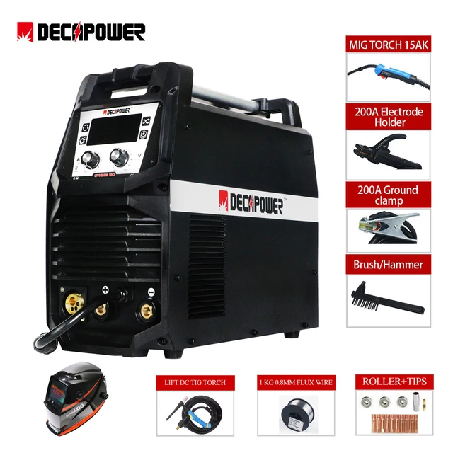 Decapower Synmig Félautomata Mma Tig Mig Mag Hegesztő 4-Ben 1-Ben Gáz ...