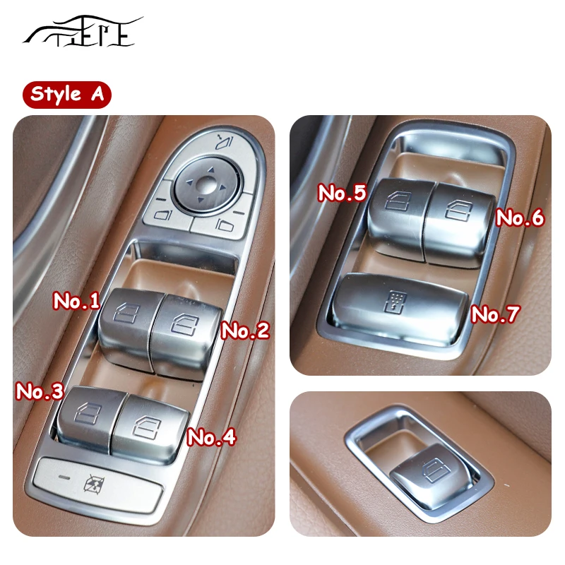 메르세데스 벤츠 W213 E 클래스 E200 E300 E350 E320 용 자동차 창문 단추, 창문 조절기 스위치 단추 전기 제어 커버