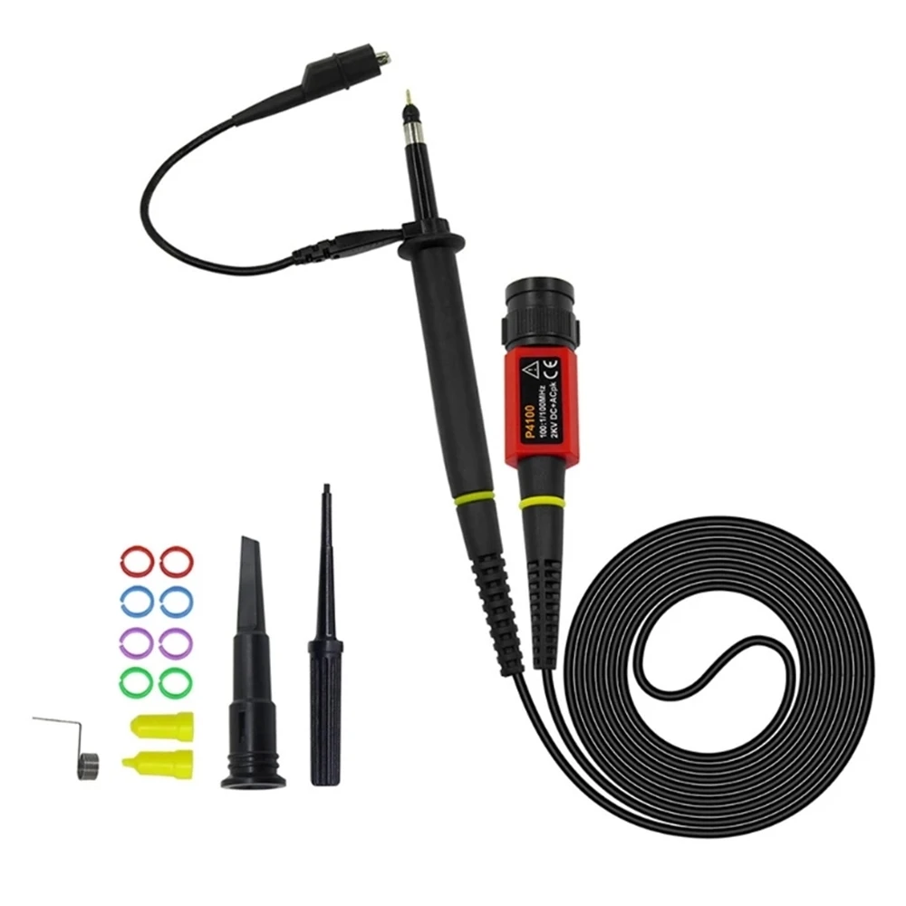 Cleqee P4100 Oscilloscope Probe kit 100:1 High Voltage Withstand 2KV 100MHz for Oscilloscope Owon Liliput Wholesale