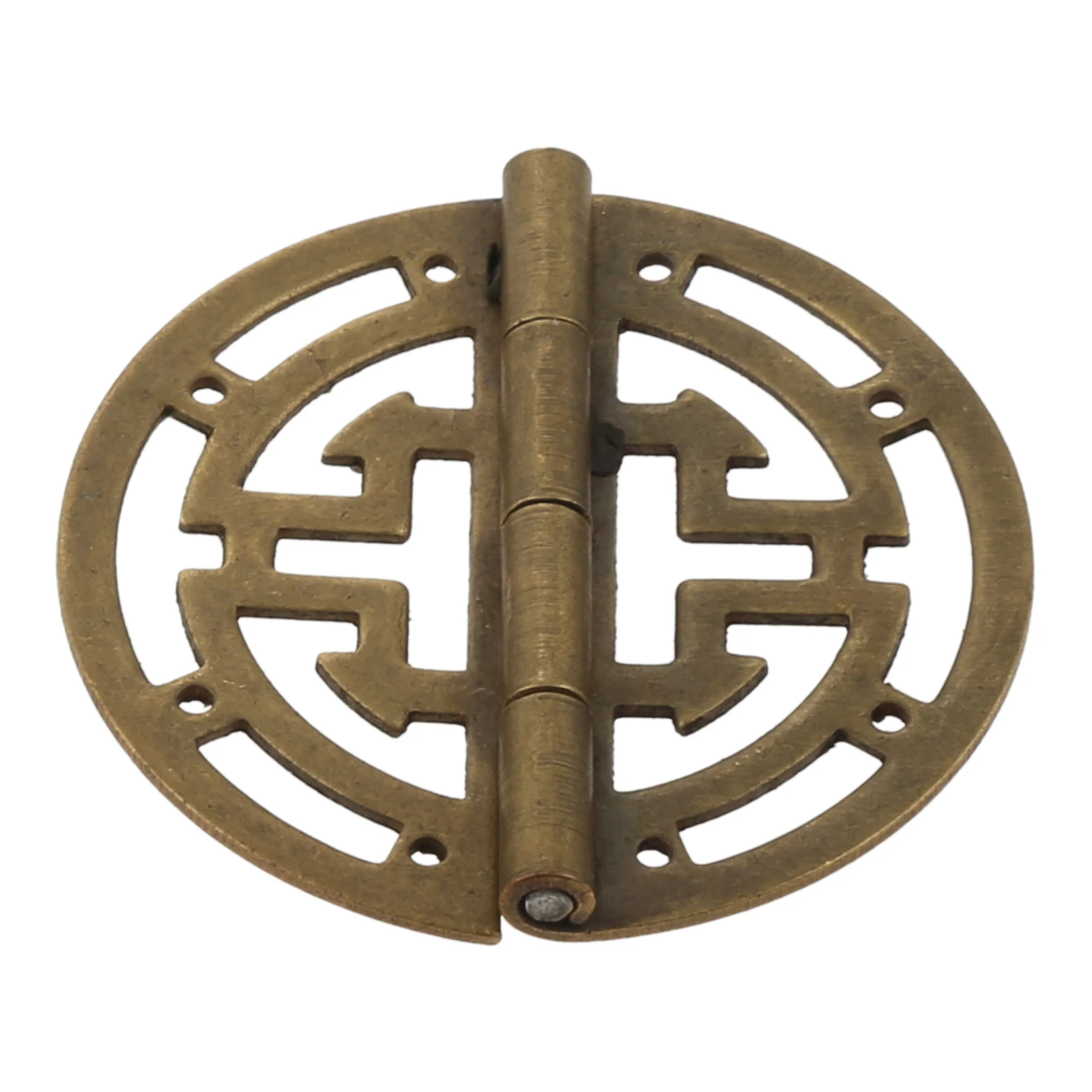 2 Pcs 45mm Round Decorative Hinges Hollow Decor Wooden Gift Jewelry Box Hinge Furniture Fittings